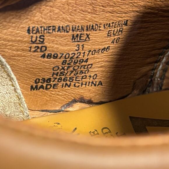 Vintage Sears Die Hard Sure Track Brown Leather Moc Toe Oxfords Men’s 12 D - Picture 5 of 8